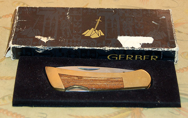 Gerber Folding Sportsman I; the first of many gerber folders.  This one is new, in the original black box.  Not many around like this one!

$145