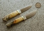 Bark River Hunter and Skinner Set with California Buckeye Burl Handles