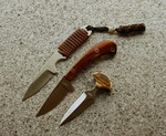 Three knives by Mickey Yurco - diverse styles