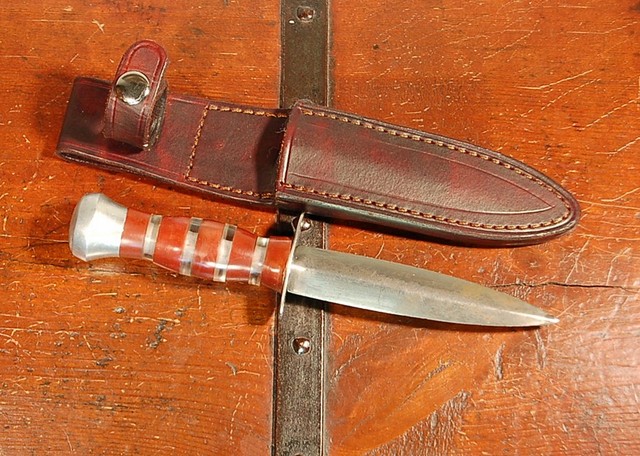 micarta and plexiglass dagger