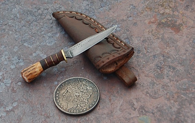 Mudbone Jones small damascus knife